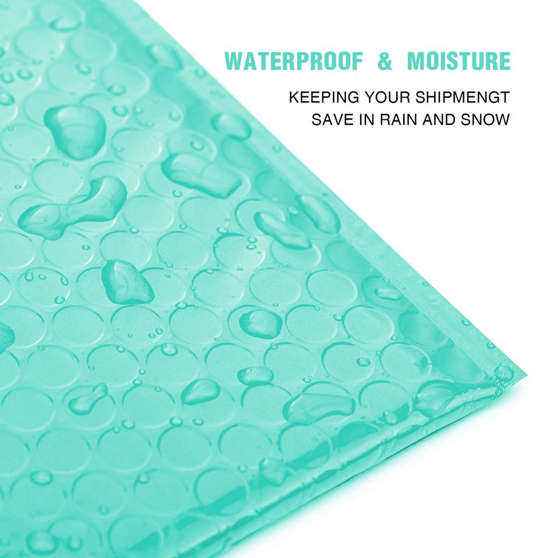 Poly Bubble Mailers Envelopes 4x8 Inches - Teal Protect Shipping (50 Pack)