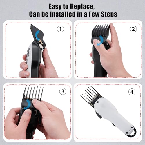 8PCS Magnetic Clipper Guards Cutting Guides Compatible with Wahl Clipper -from 1/16 Inch to 3/4 Inch(1.5-19mm)