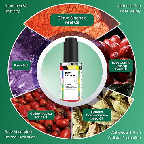 Bio-Retinol & Black Coffee Contouring Essence ? Anti Wrinkle Retinol, Skin Care Must Haves for Nourishment and Lifting, Sun Damaged Skin Repair Face
