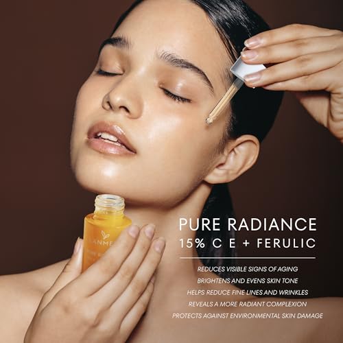 Vitamin C Serum With Ferulic Acid: C & E Ferulic Face Serum With 15% Ascorbic Acid, Vitamin E, Hyaluronic Acid - Vit C Serum for Hydration, Brightening, Anti-aging, Anti Wrinkle, Skin Repair 1 Fl Oz