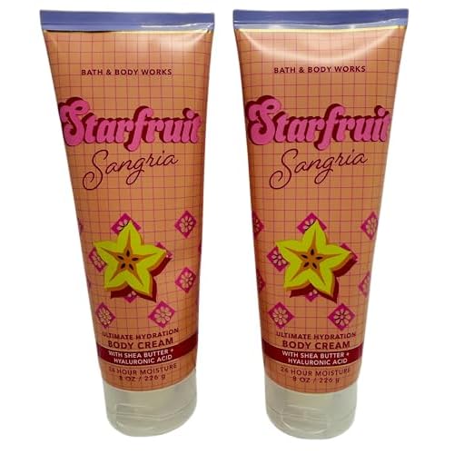 Bath & Body Works Starfruit Sangria Ultimate Hydration Body Cream 8 Ounces Pack of 2