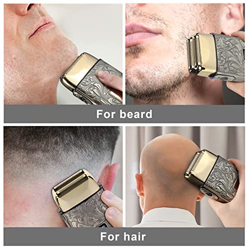Ufree 3-Speed Electric Shavers for Bald Men, Close Shave Head Shavers with Double Foil, Professional Clippers and Trimmers Set, Cordless Clippers for Hair Cutting