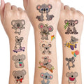 12 Sheet Koala Temporary Tattoos Stickers, Koala Birthday Party Supplies Decorations Cute Small Animal Fake Tattoos Stickers Koala Party Favors Goodie Bag Fillers School Classroom Reward Gifts