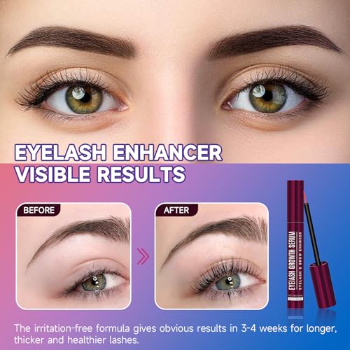 Lash Serum, Eyelash Growth Serum - 5ML Nourishing Formula for Longer, Thicker Eyebrow Lashes Brows | Effective Lash Enhancer, Strengthens Conditions (0.17 FL.OZ)