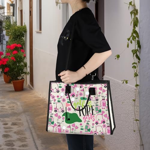 WZMPA Golf Girl Cosmetic Makeup Bag Lady Golf Gifts Golf Is Fore Girls Zipper Pouch Bag For Golf Lover Golf Player (Golf Girls BG)