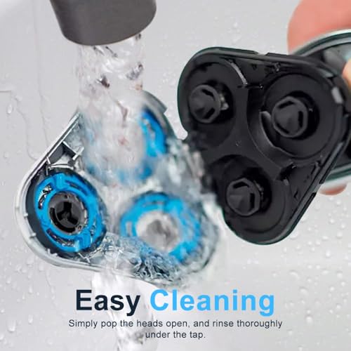 SH50 Replacement Blades Compatible with Philips Aquatec Shaver, 5000 Shavers Series, 6-pc Blades with Retaining Rings