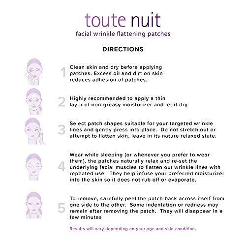 Toute Nuit Wrinkle Patches ? Grooves ? Face Tape for Maximum Forehead Coverage ? Hypoallergenic Anti Wrinkle Patches ? 20 Count, Made in USA