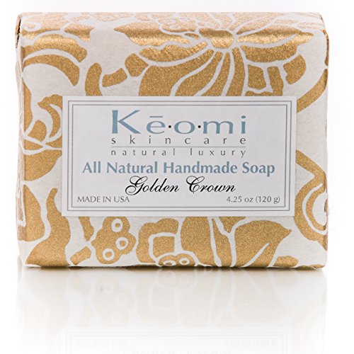 Organic Luxury Handmade 4 Bar Soap Gift Set by KEOMI NATURALS - WONDERFUL VALENTINES DAY GIFT - Gift Boxed & Ready to Give - PAMPER THEM w/LUXURY WHILE LIFTING THEIR SPIRITS