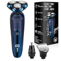 Electric Razors for Men ? 3D Head Shavers, Wet & Dry Cordless Shaver, IPX7 Waterproof with Beard/Nose Trimmer & Face Cleaning Brush, Men¡¯s Shaving Kit, Ideal Gift for Men