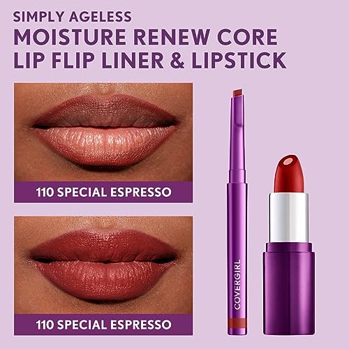 COVERGIRL Simply Ageless Lip Flip Liner, Loving Rose, Pack of 2