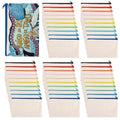 Framendino, 50 Pack Sublimation Blank Canvas Makeup Bags 8.3 x 5 Inch DIY Heat Transfer Cosmetic Pencil Pouches Travel Toiletry with Zipper for Crafts (10 Colors)
