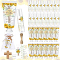 144 Pcs Christian Lip Balm Hand Cream Set Mothers Day Biblical Party Favors Include 36 Bible Lip Balms and Sunflower Moisturizing Hand Creams 36 Bags Cards and Ropes for Women Church Care