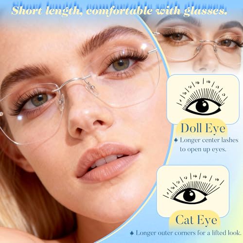 Natural Lash Clusters Wispy 8-14MM C Curl Lashes Clusters Eyelash Extensions Eyelash Clusters Thin Cluster Lashes Band Individual Lashes by FANXITON