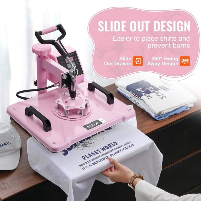 12x15 Inch Heat Press Machine with 8-in-1 Transfer Tool for T-Shirts Mugs Hats Plates