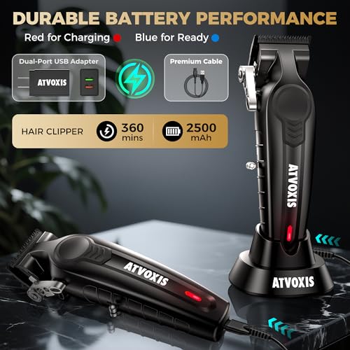 Hair Clippers for Men Professional, Cordless Barber Clippers for Hair Cutting, Maquina para Cortar Pelo De Hombre