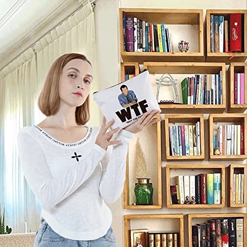LEVLO Family Modern TV Show Cosmetic Make Up Bag Phil Dunphy Fans Gift WTF Why The Face Modern Family Makeup Zipper Pouch Bag For Friend Family (WTF Why The Face)