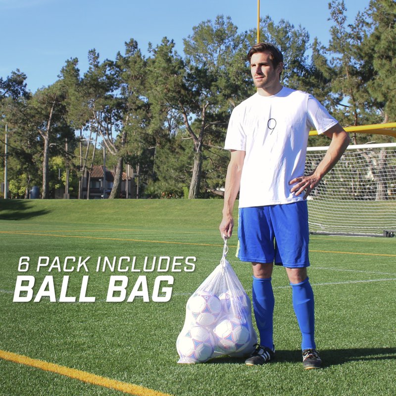 GoSports Premier Soccer Ball with Premium Pump - Size 4 (6 Pack) Variation: 4