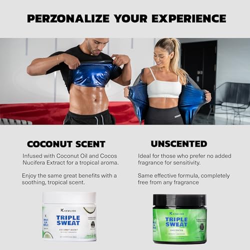 Kewlioo Triple Sweat Enhancing Cream for Workouts ? Hot Sweat Cream for Arms, Belly, & Waist | Boosts Circulation & Maximizes Sweat | Pre-Workout Slimming Gel for Men & Women