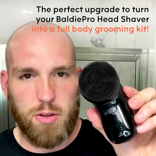 Groomie 7-Piece Men's Hair Clippers & Grooming Kit - Includes Precision Clipper, 3-5-7mm Clipper Guards, Ear & Nose Trimmers, Exfoliation Brush, and Pre-Shave Massager - Perfect for Beginners