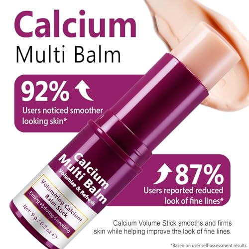 Acorn + Oak Calcium Multi Balm Stick 2 Pack - Collagen Infused Eye & Face Balm, Wrinkle Repair Cream for Deep Wrinkles, Anti-Aging Firming Stick with Intense Hydration, 0.6 Oz