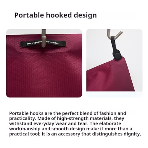 Bee Nesting Waterproof Toiletry Bag, Lightweight Makeup Pouch, Hanging Travel Pouch, Large Capacity Toiletry Case for Business Trips, Travel, and Hot Springs (Wine Red)