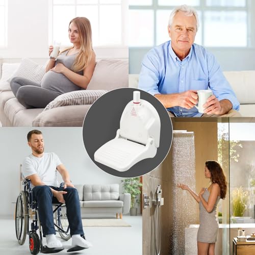 Shower Foot Rest for Shaving Legs,Shaving Stool with Vacuum Suction Cup,Foldable Reusable Shower Step for Shaving Legs,Shaving Step for Inside Shower