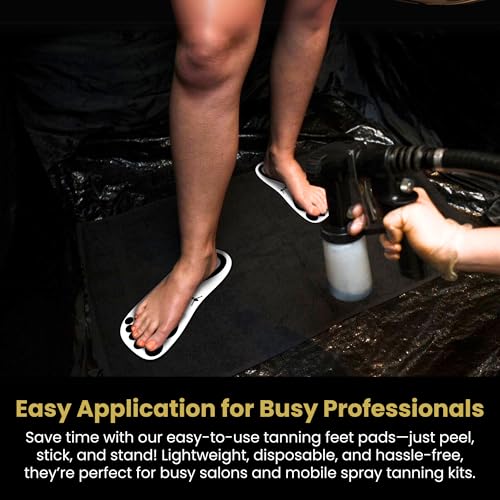 Economy 150 Pairs(300feets) Disposable Black Stick on Feet Spray Sunless Tanning Sole Protector