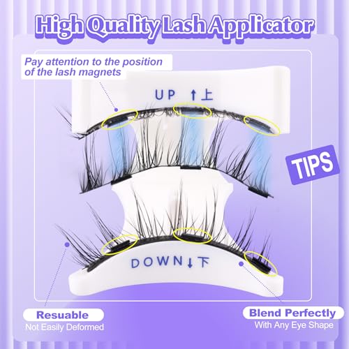 Magnetic Eyelashes with Applicator Reusable Magnetic Lashes without Eyeliner Natural Anime No Glue Needed Magnetic Lashes Manga Magnetic Eyelashes Kit by ALICE
