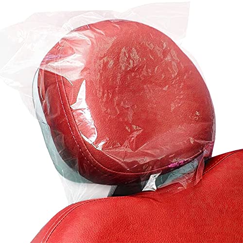 Disposable Dental Headrest Covers 14" x 10" | Pack of 250 | X-Large Clear Plastic Headrest Cover for Tattoo, Piercing and Dental Chairs, Professional Waterproof Clear Sleeves for Headrests