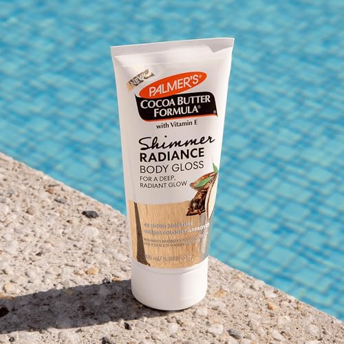 Palmer's Cocoa Butter Formula Shimmer Body Lotion with Vitamin E,5.25 Fl Oz,Radiance Body Gloss,Help Blur Veins,Cellulite,Marks,48 Hour Moisture,(Pack of 2)