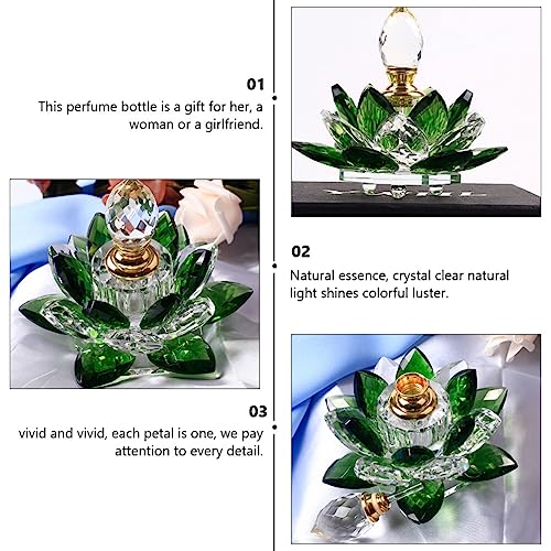 Zerodeko 1pc Lotus Perfume Bottle Lotus Flower Perfume Bottle Makeup Spray Empty Mini Dropper s Empty Containers Chic White Crystal Household Vial