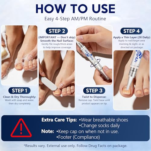 Extra Strength Nail Fungus Repair Pen (OTC Maximum Strength), 25% Undecylenic Acid + Aloe & Vitamin E, For Thick Yellow Discolored Nails,24mL (0.41 fl oz) Total, 8-Pack, Designed in USA