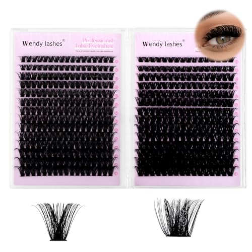 Lash Clusters DIY Individual Lashes 10-18mm D Curl Fluffy Eyelashes Extension 100P+200P Wispy False Eyelashes Volume Thick Eyelash Extension£¨28-100P+200P-07-D-1018£©