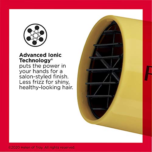 REVLON Compact Hair Dryer | 1875W Lightweight Design, Perfect for Travel, (Yellow)