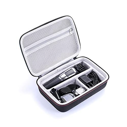 LinMei Hard Travel Case Compatible with Philips Norelco Multigroom Series 3000 5000 7000 MG3750 MG5750/49 MG7750/49 Men's Electric Shaver and Attachments Razor Storage Bag Organizer