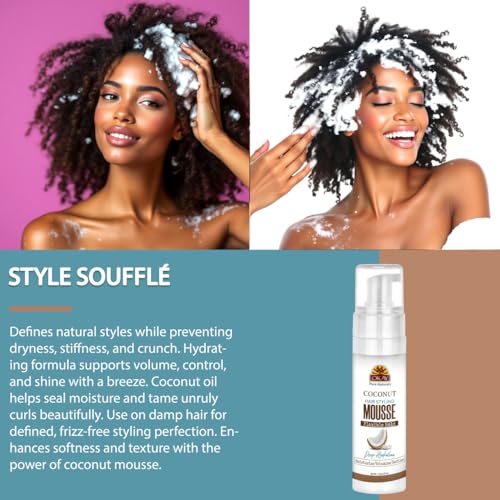OKAY Coconut Hair Styling Mousse - 8 oz / 222 ml