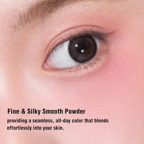 Matte Finish Blush Long-wear Blendable Powder Blusher Pink Shade with Mirror Cheeks Olive complexion, 03 Plum Rose