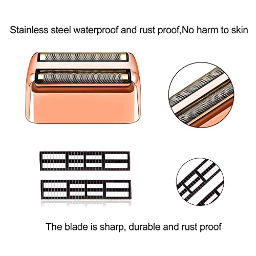 3 pack Professional Replacement Foil and Cutters for BaBylissPRO Barberology Double Foil Shaver, Compatible with BaBylissPRO Barberology FXFS2 Shaver£¬GoldRose Gold