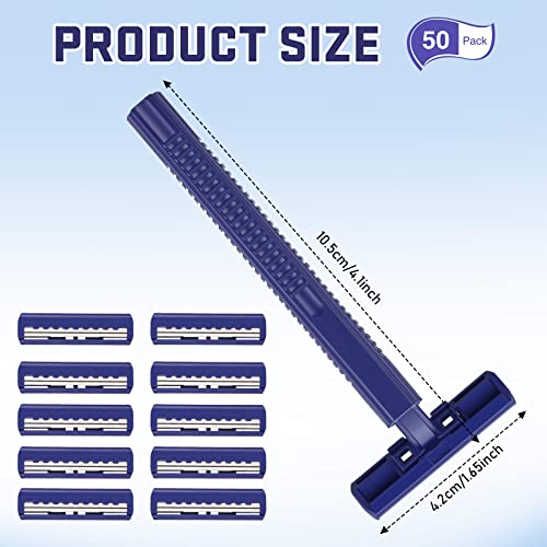 Chumia Twin Blade Razors for Men Stainless Steel Disposable Razors Men Bulk Plastic Shavers Multipurpose Portable Manual Disposable Shavers for Bathing Hotel Travel(600 Pieces)