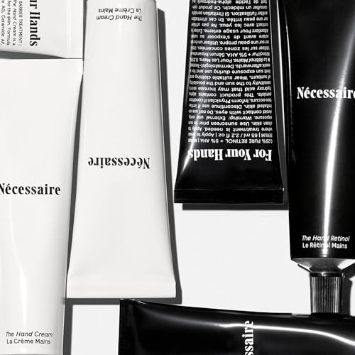 N?cessaire The Hand Duo ? The Hand Cream + The Hand Retinol Treatment Gift Set for Dry Hands ? Daily Moisture + Nighttime Repair with Ceramides, Peptides & Retinol ? 2 x 2.2 oz