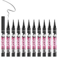 12 Pcs Black Eyeliner Pen, Long-Wearing & Waterproof Eyeliner, Quick-Drying Liquid Eye Liner, Smudge-Resistant Black Eye Liner for All Skin Tones, Highly-Pigmented Eye Makeup