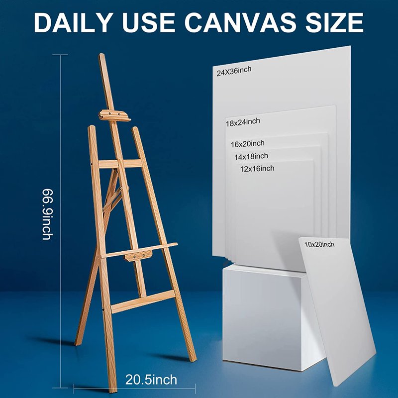 30x40 Inch Art Canvas Pack - 3 Acid-Free Cotton Stretched Canvases for Painting