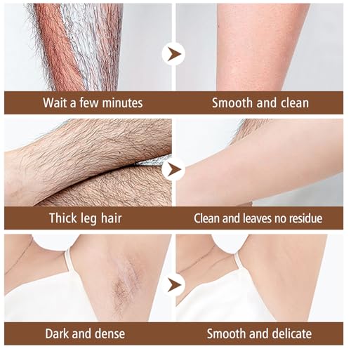 Body Depilatory Cream,Coconut Oil Hair Removal Cream for Women for Whole-Body Depilation for Sensitive Skin, Gentle and Non-irritating 1.69 Oz