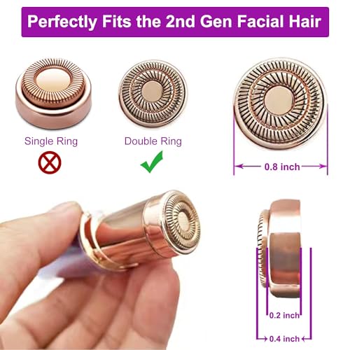Replacement Heads for Finishing Touch Flawless Generation 2 Facial Hair Remover, 6 Count
