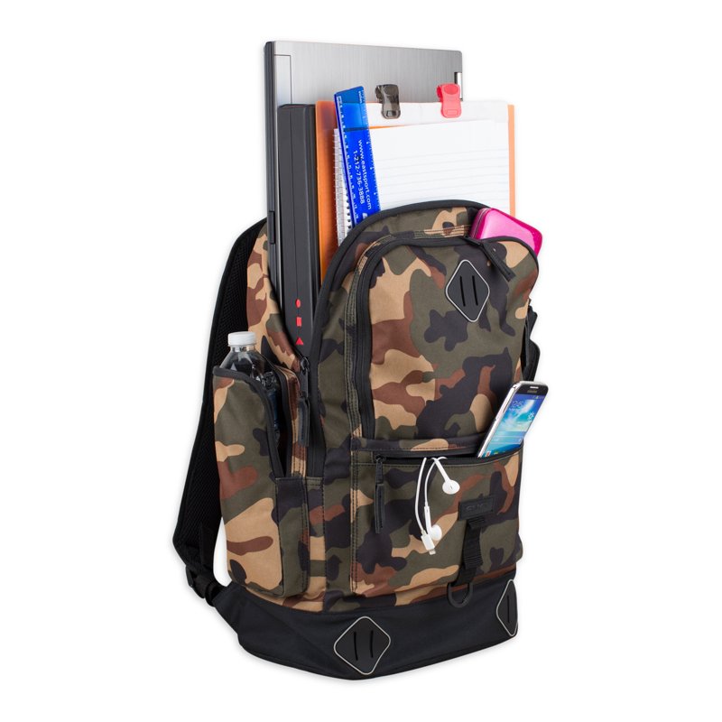 Unisex Honor Roll Backpack with Camouflage Design, Durable Laptop & Hydration Pockets