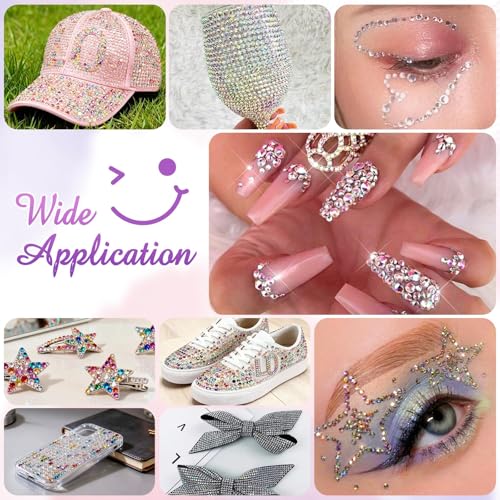 37000Pcs 32 Colors Resin Jelly Gems for Bedazzling, 3mm Flatback Rhinestones for Crafts, with 3 Bottles B7000 Glue for Clothes, Shoes, Nails, Jewelry Making