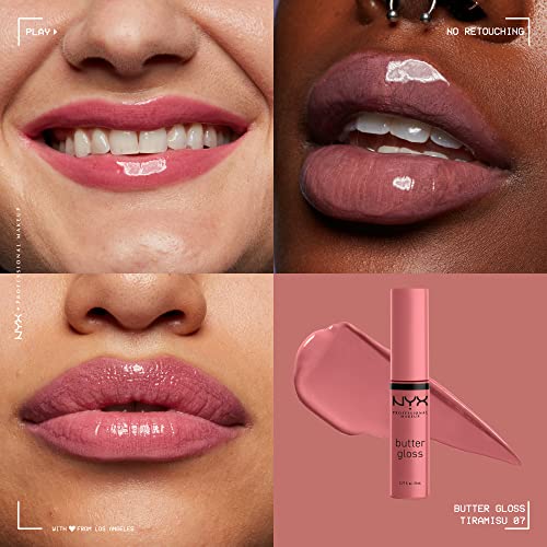 NYX Butter Gloss Lip Gloss 2-Pack - Tiramisu (Brown) & Vanilla Cream Pie (Mauve)