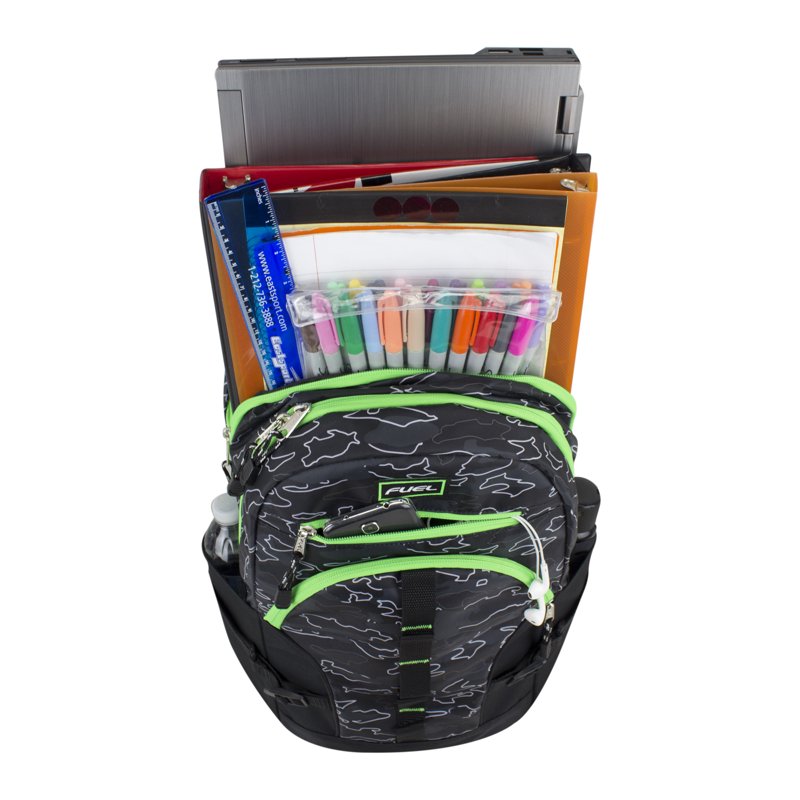 Fuel Dynamo Multipocket Active Backpack - Camo Outline, Large Capacity, Laptop Compatible