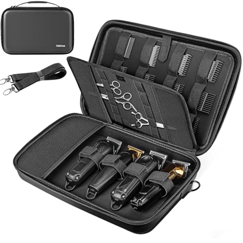 Barber Bags for Hair Clippers and Supplies, Hair Cutting Barber Case Supplies Organizer, Hair Trimmer Organizer for Men Razor Guard Grooming Kits (Case Only)