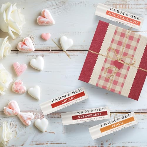 Natural Lip Balm ? Gifts for Wife, Husband, Boyfriend, Girlfriend, Women, Men - Organic & Natural Ingredients - Moisturizing Lip Chapstick - Great Gift Idea for Valentines Day - 0.15oz (Pack of 4)